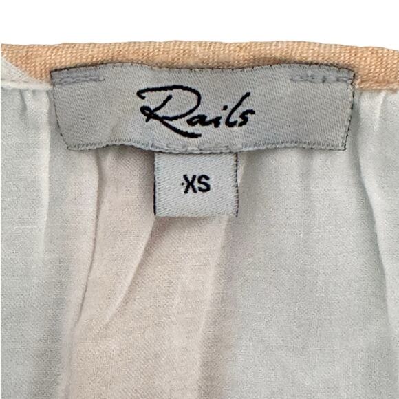 Rails Capri Mellon Stripe Linen Blend‎ Dress Size XS Tiered Layered Pastel - Picture 7 of 10